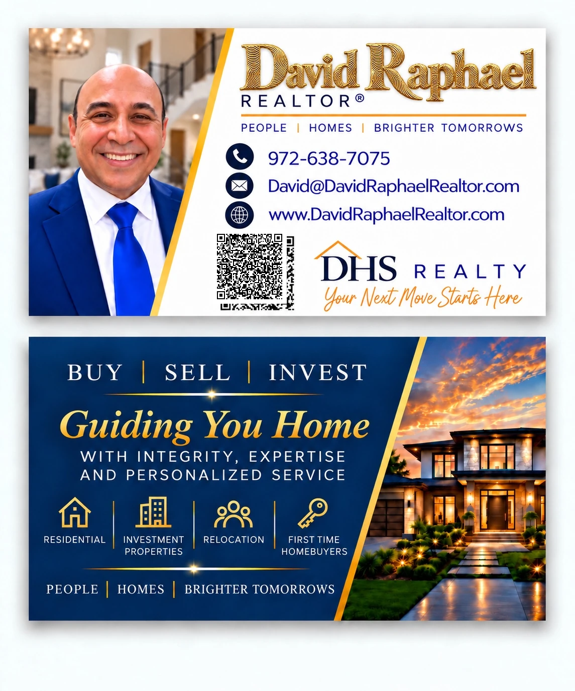 David Raphael business card design
